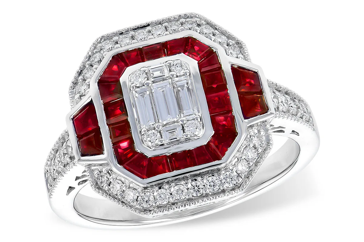 Ruby Ring in white gold