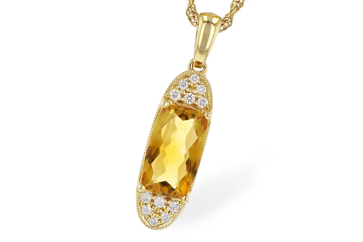 Citrine Necklace in yellow gold