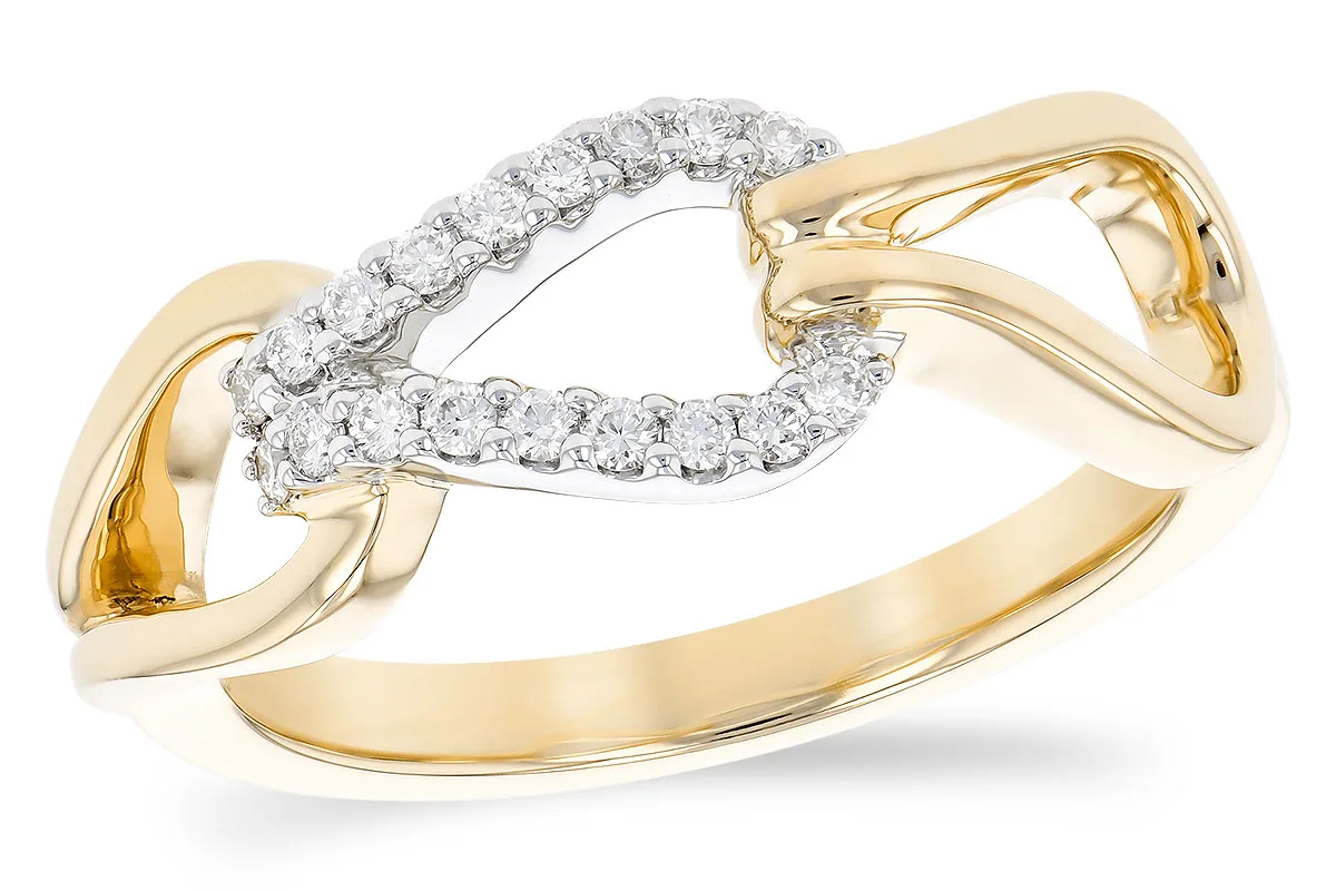Diamond Ring in yellow & white