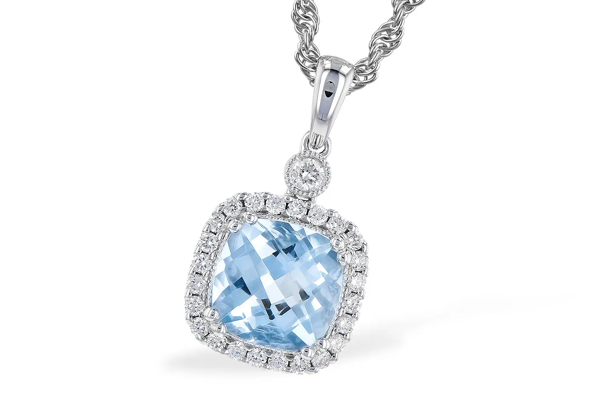 Aquamarine Necklace in white gold