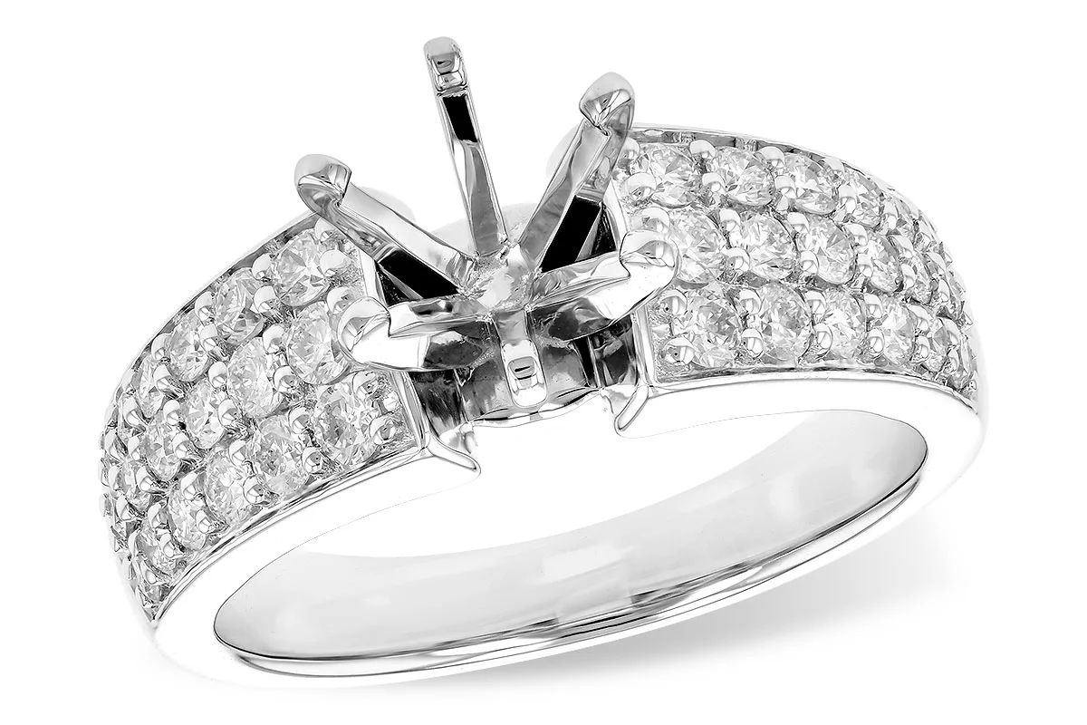 Diamond Semi-Mount Engagement Ring in white gold