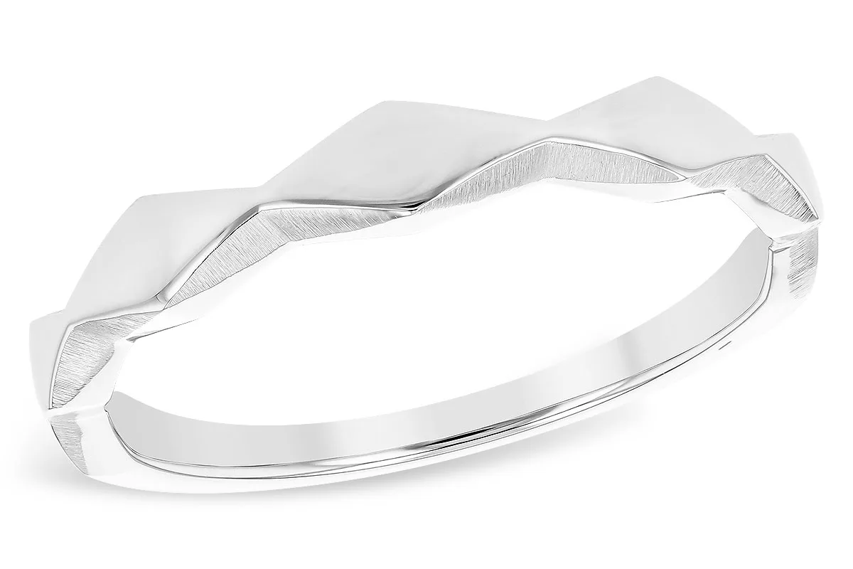 Gold Wedding Band in white gold
