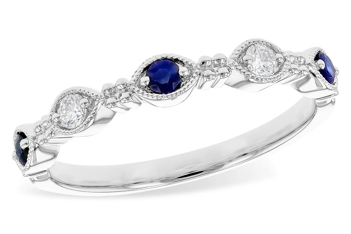 Sapphire Wedding Band in white gold