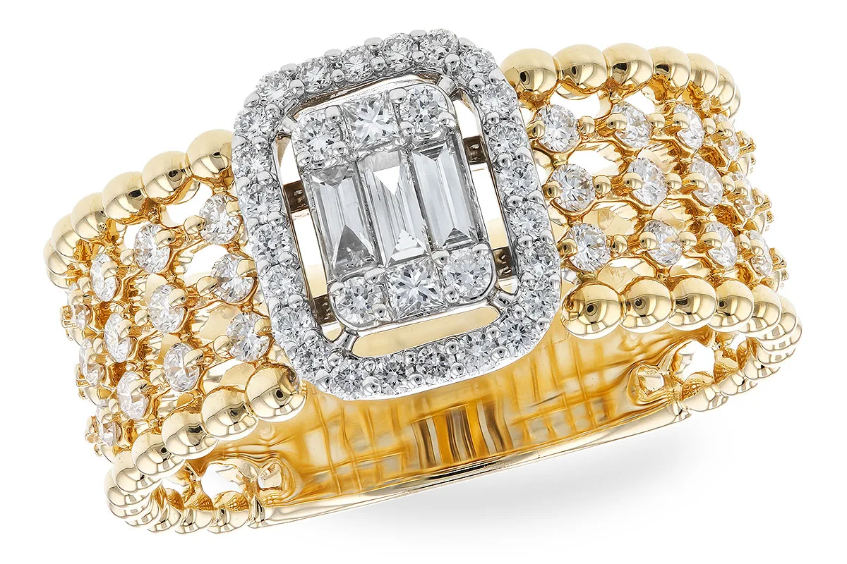 Diamond Ring in yellow & white