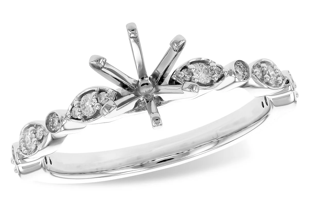 Diamond Semi-Mount Engagement Ring in white gold