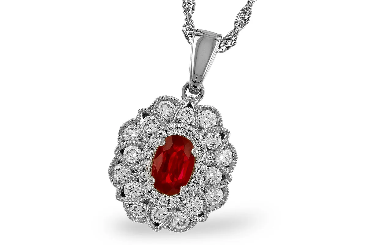 Ruby Necklace in white gold
