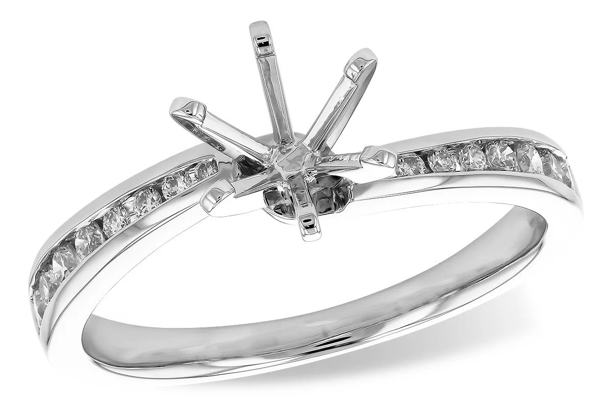 Diamond Semi-Mount Engagement Ring in white gold