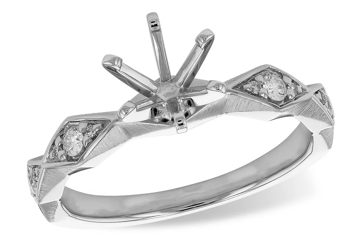 Diamond Semi-Mount Engagement Ring in white gold