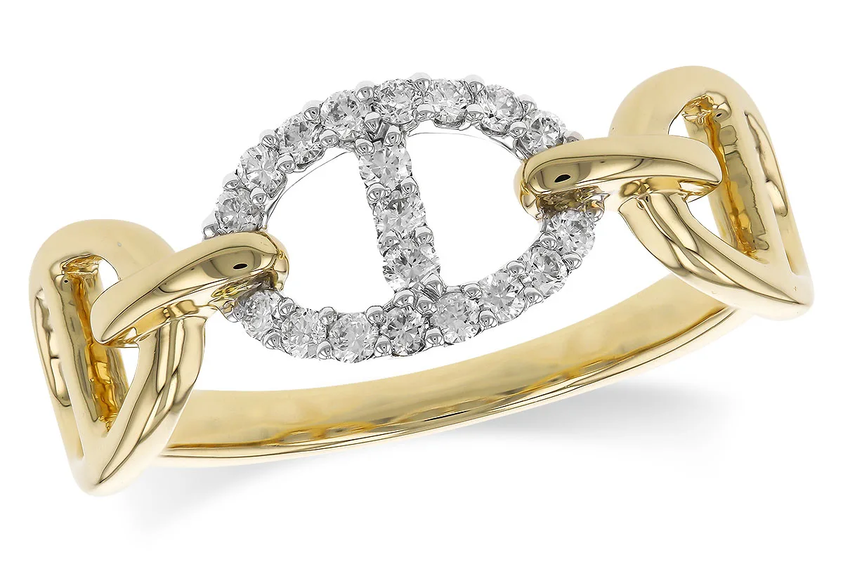 Diamond Ring in yellow & white