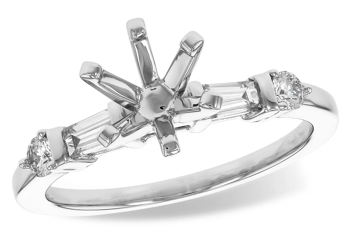 Diamond Semi-Mount Engagement Ring in white gold