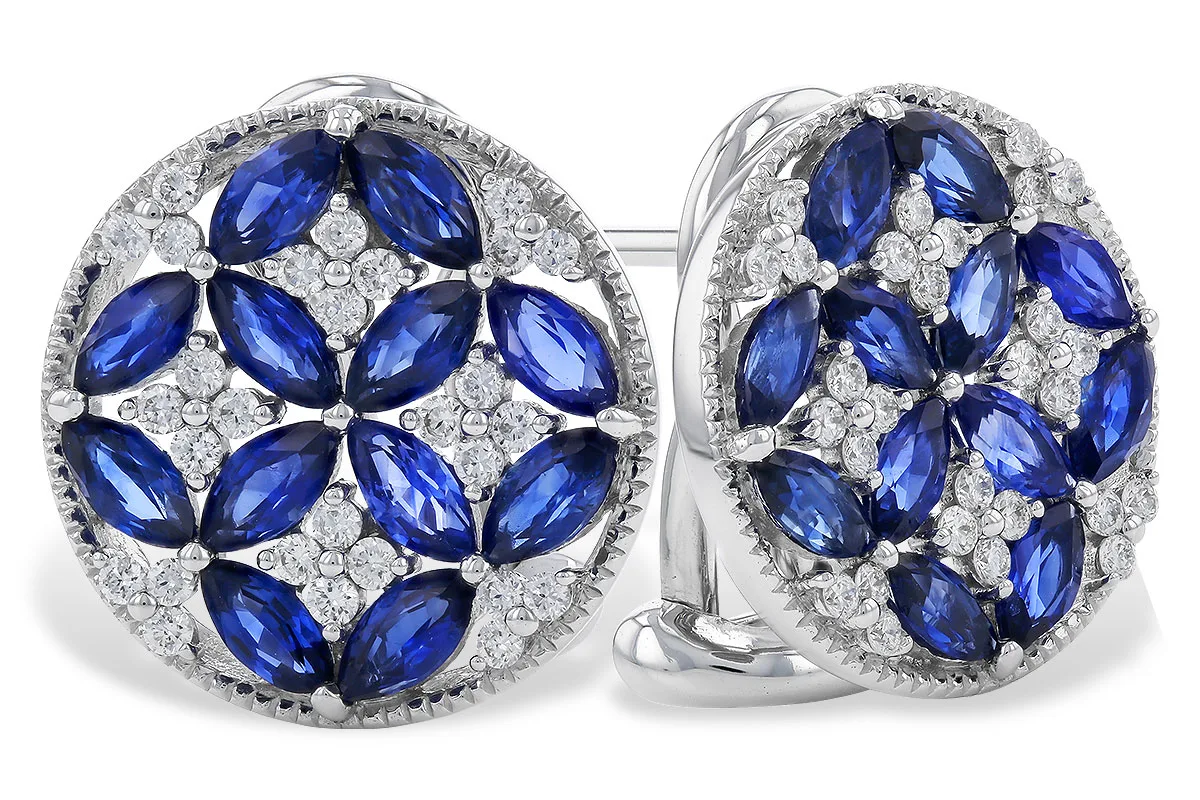 Sapphire Earrings in white gold