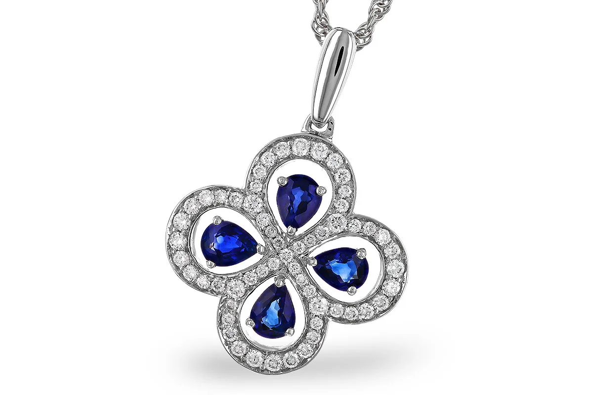 Sapphire Necklace in white gold