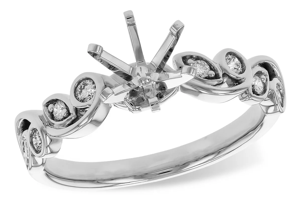 Diamond Semi-Mount Engagement Ring in white gold