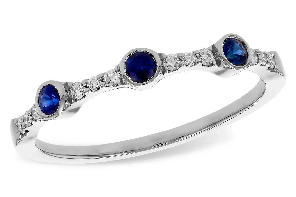 Sapphire Wedding Band in white gold