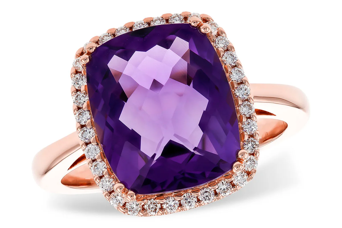 Amethyst Ring in rose gold