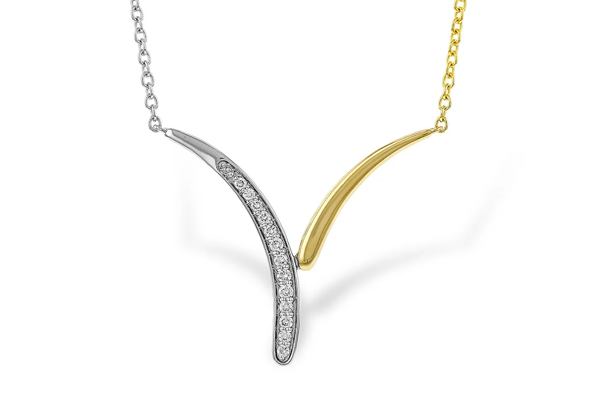 Diamond Necklace in yellow & white