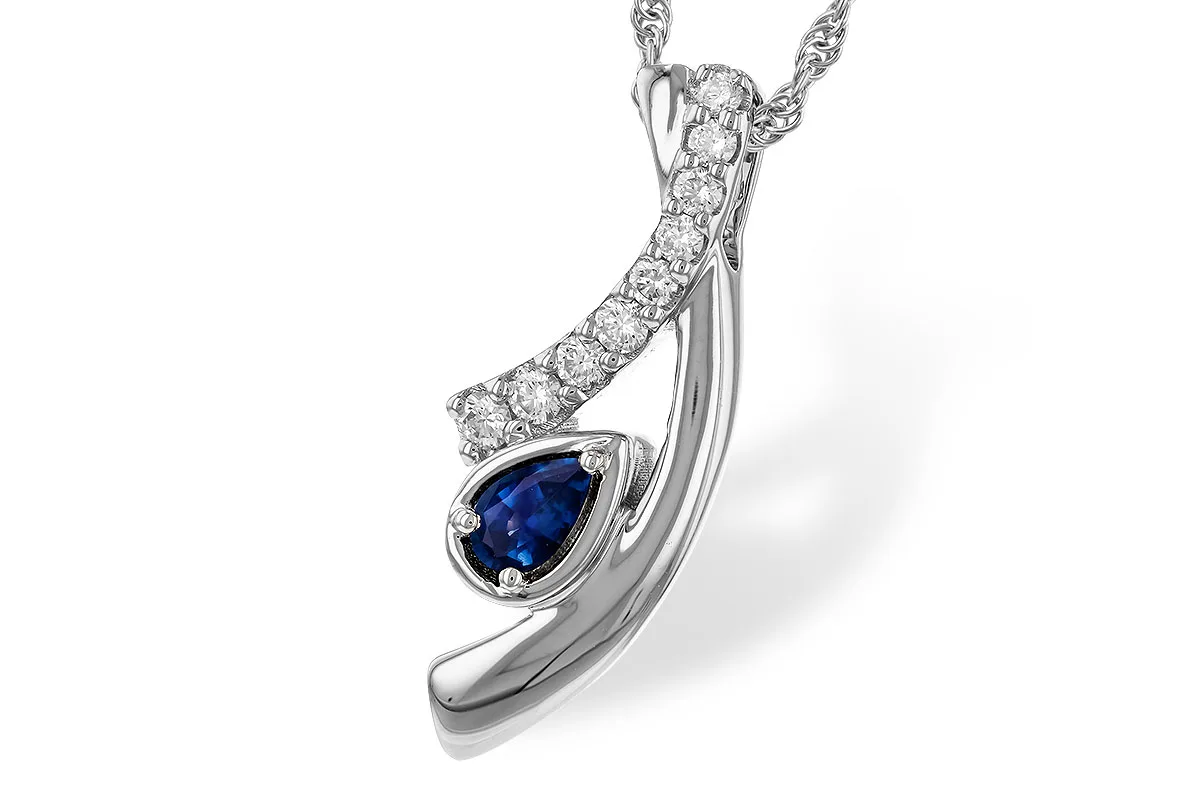 Sapphire Necklace in white gold
