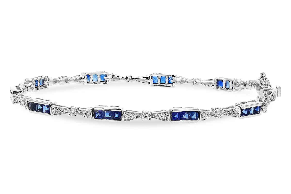 Sapphire Bracelet in white gold