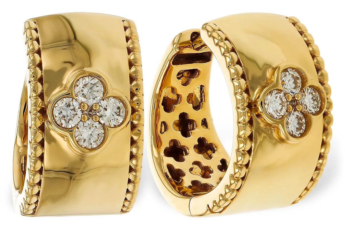 Diamond Earrings in yellow gold