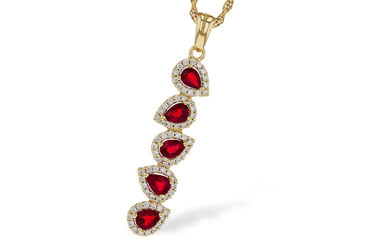 Ruby Necklace in yellow gold