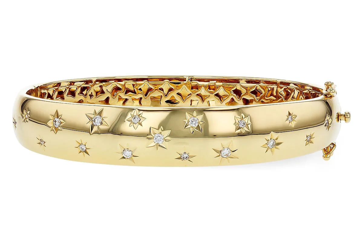 Diamond Bangle in yellow gold