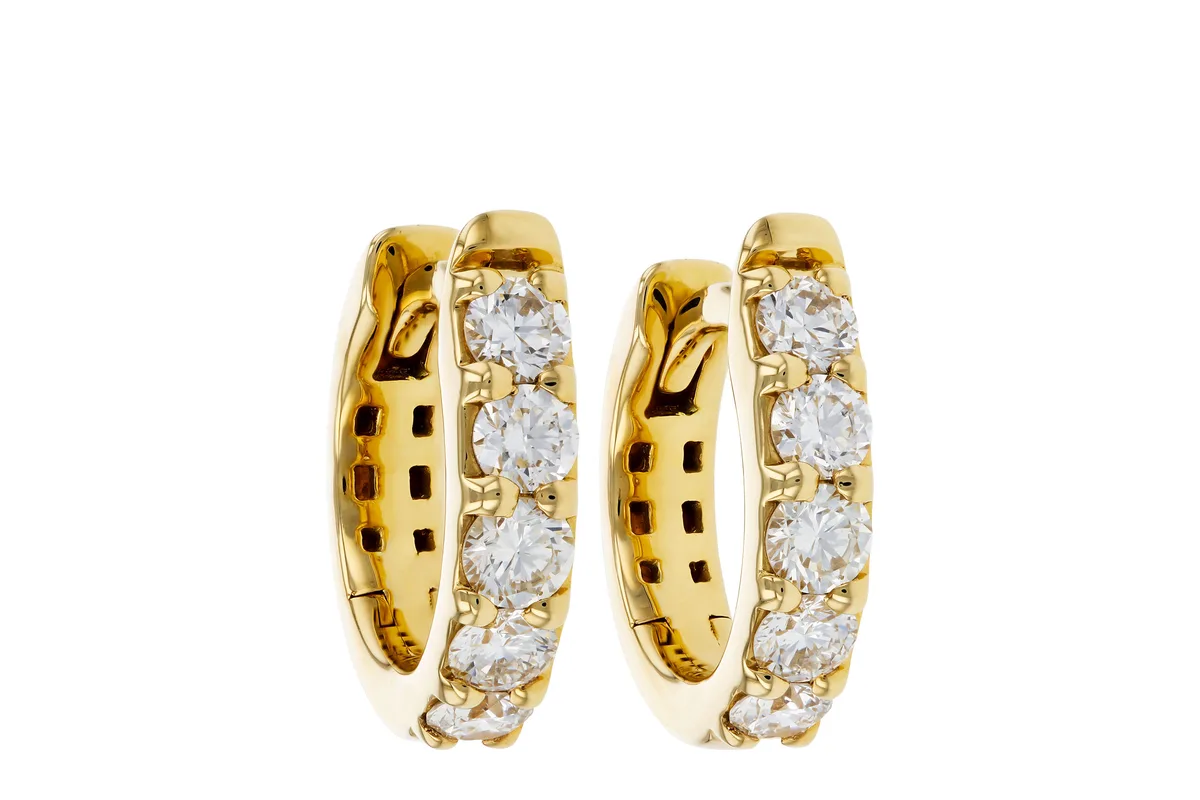 Diamond Earrings in yellow gold