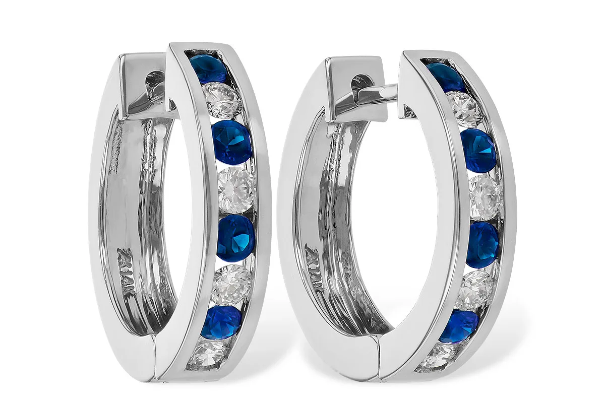 Sapphire Earrings in white gold