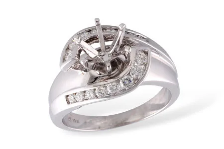 Diamond Semi-Mount Engagement Ring in white gold