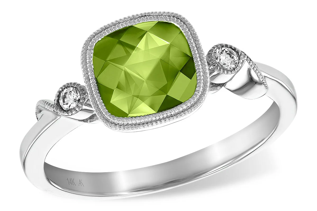 Peridot Ring in white gold