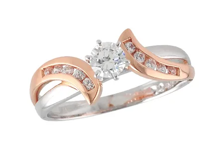 Diamond Engagement Ring in two-tone (reversed)