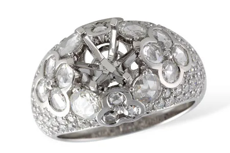 Diamond Semi-Mount Engagement Ring in white gold