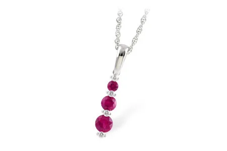 Ruby Necklace in white gold