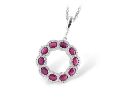 Ruby Necklace in white gold