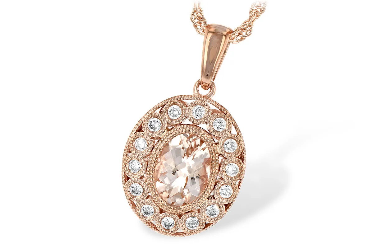 Morganite Necklace in rose gold