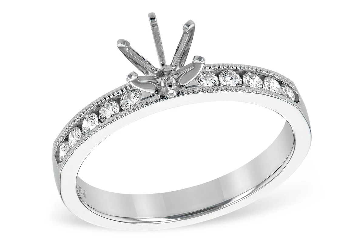 Diamond Semi-Mount Engagement Ring in white gold