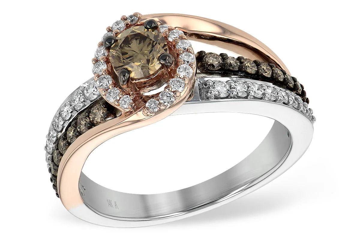 Diamond Ring in two-tone (reversed)