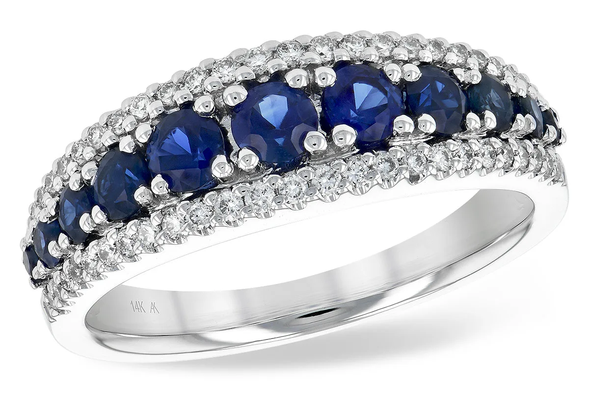 Sapphire Wedding Band in white gold