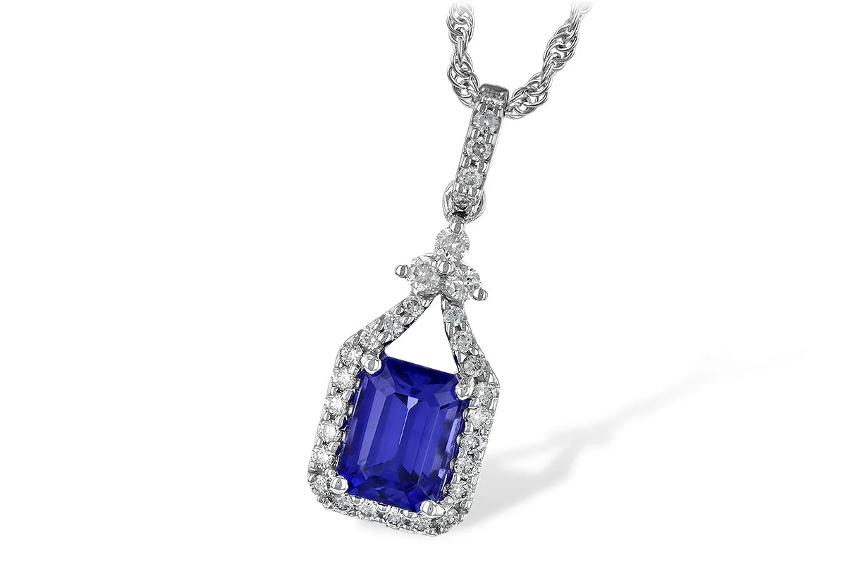Tanzanite Necklace in white gold