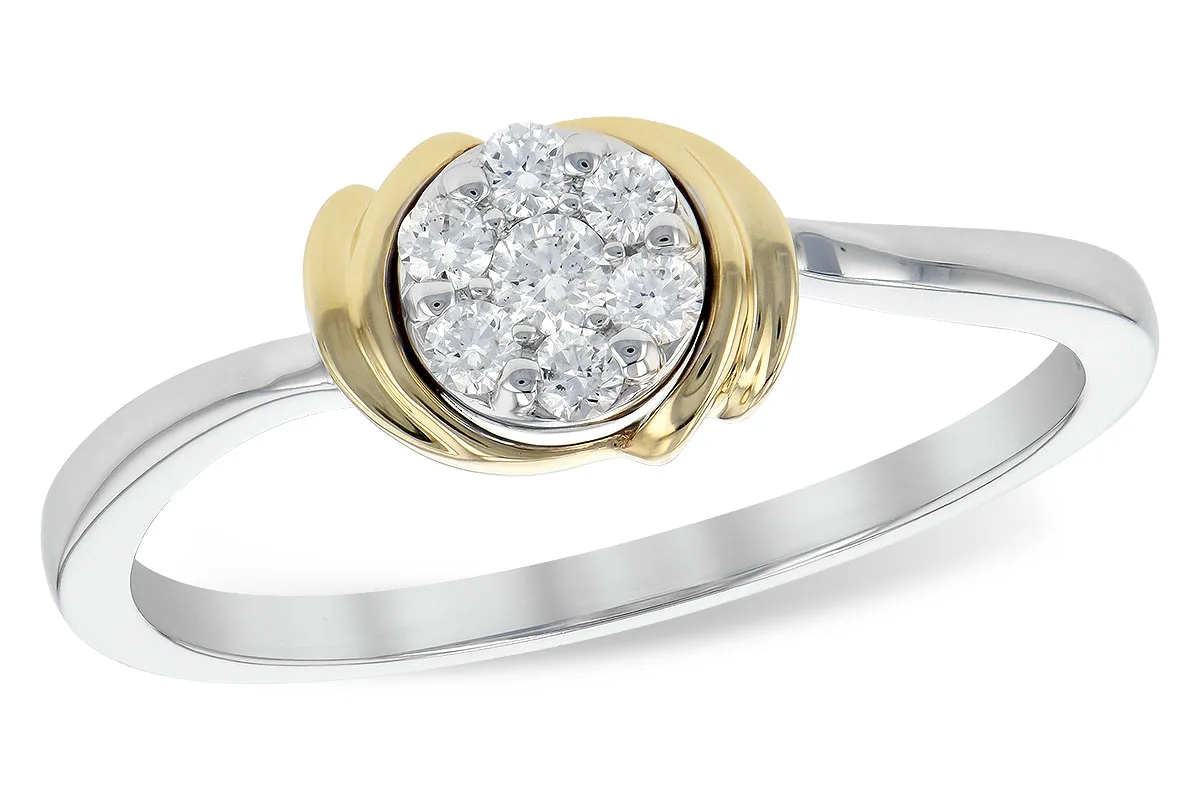 Diamond Ring in two-tone (reversed)