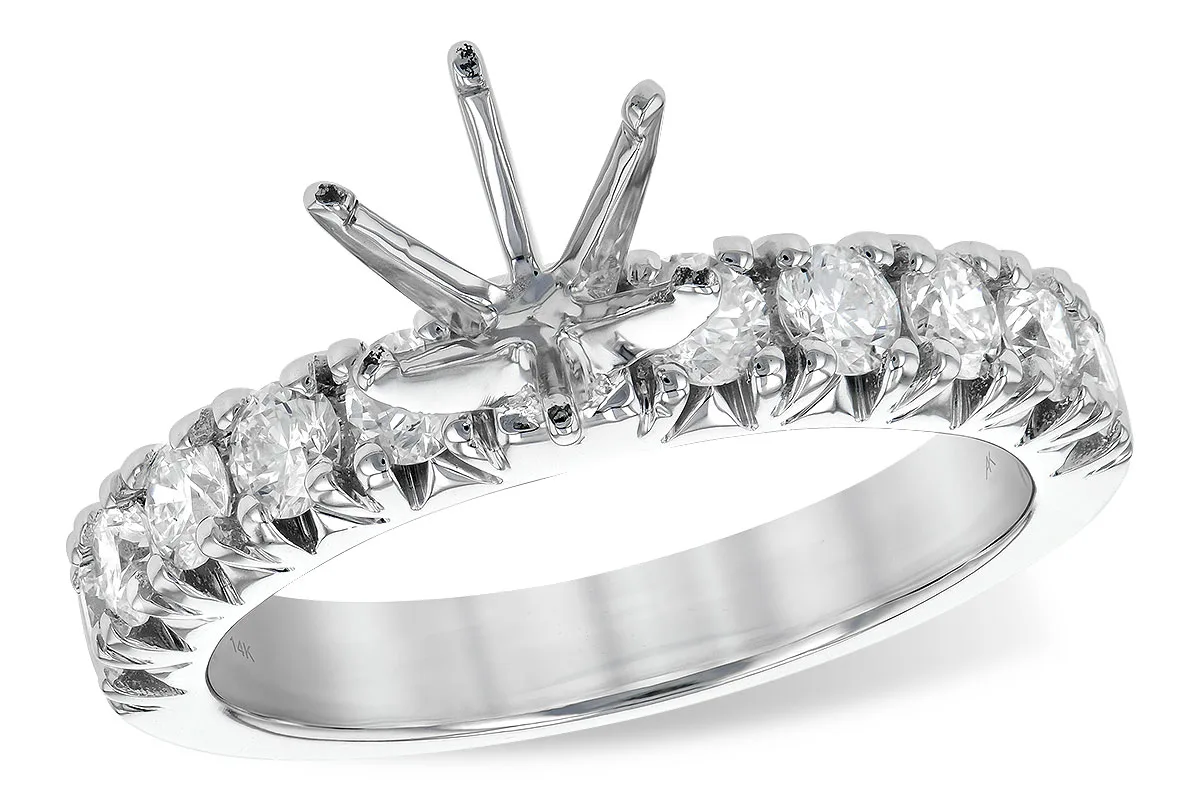 Diamond Semi-Mount Engagement Ring in white gold