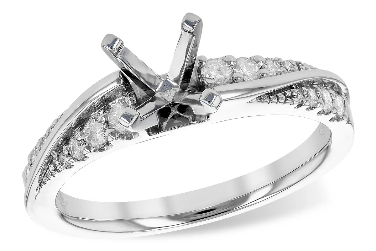 Diamond Semi-Mount Engagement Ring in white gold