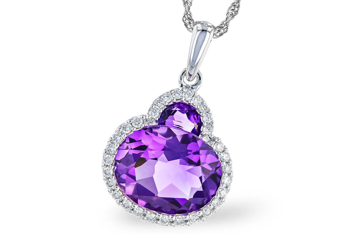 Amethyst Necklace in white gold