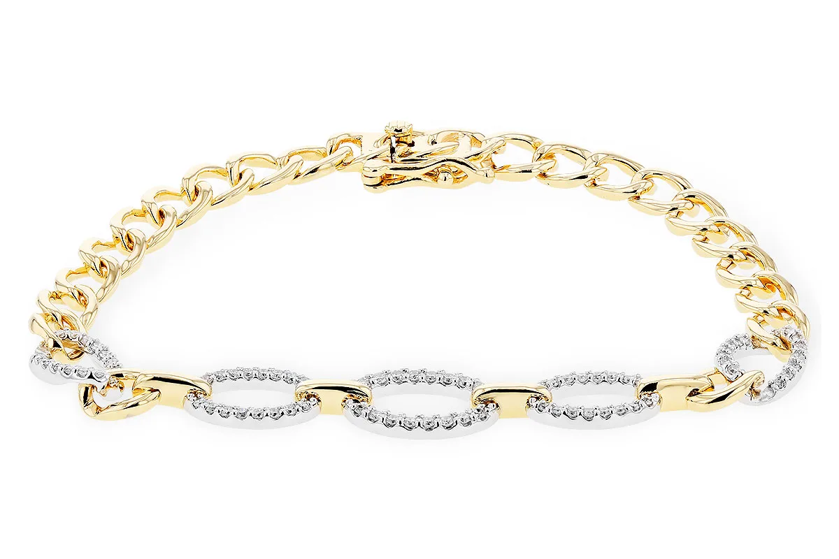 Diamond Bracelet in yellow & white