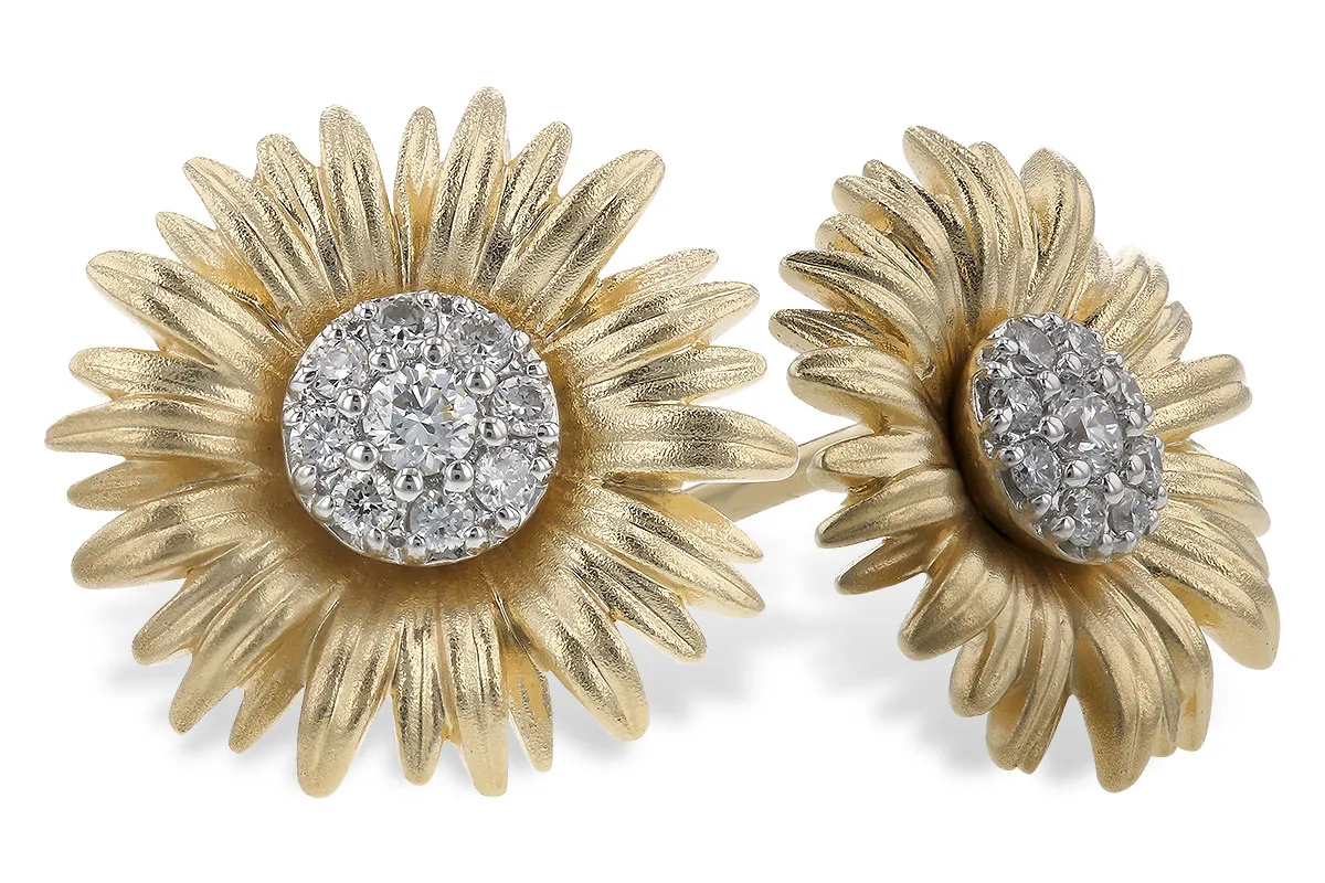 Diamond Ring in yellow & white