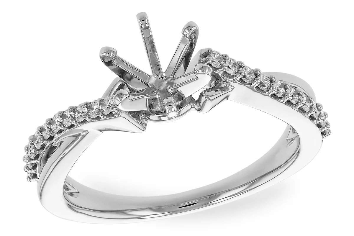 Diamond Semi-Mount Engagement Ring in white gold