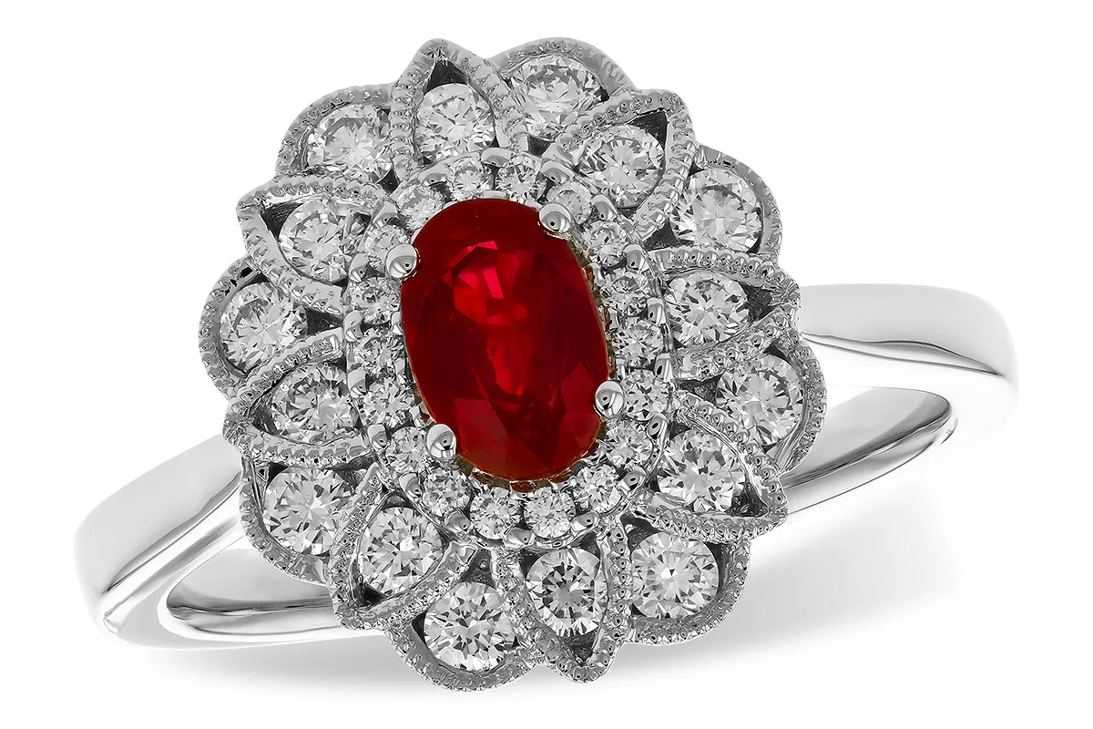Ruby Ring in white gold