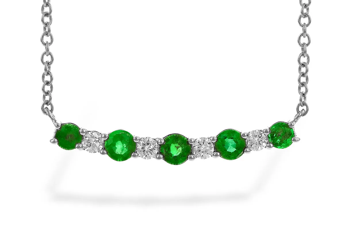 Emerald Necklace in white gold