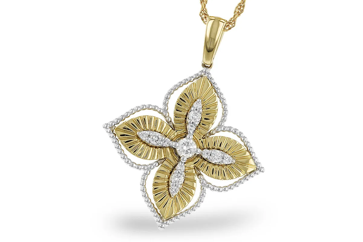 Diamond Necklace in yellow & white
