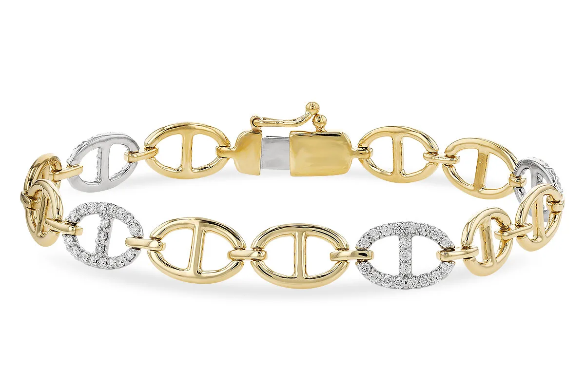 Diamond Bracelet in yellow & white
