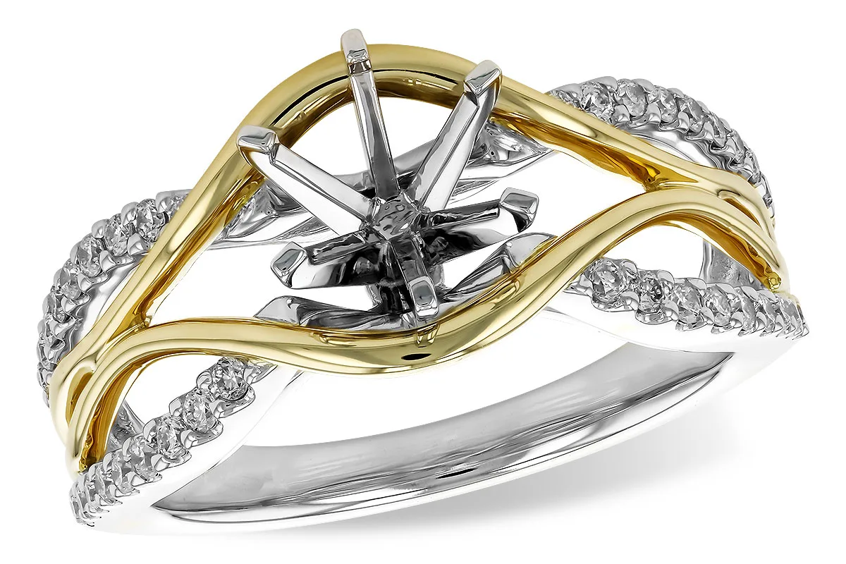 Diamond Engagement Ring in yellow & white